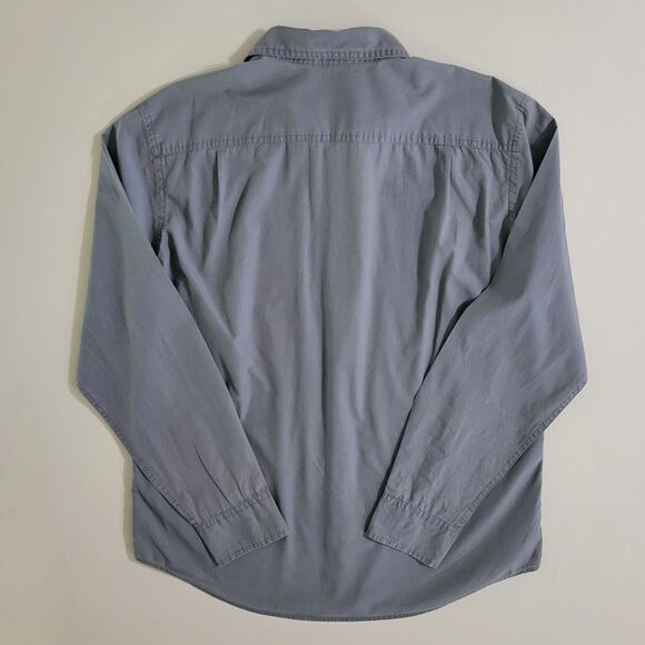 American Eagle Outfitters Men's Long Sleeve Button-Down Gray Cotton Shirt - Picture 12 of 14